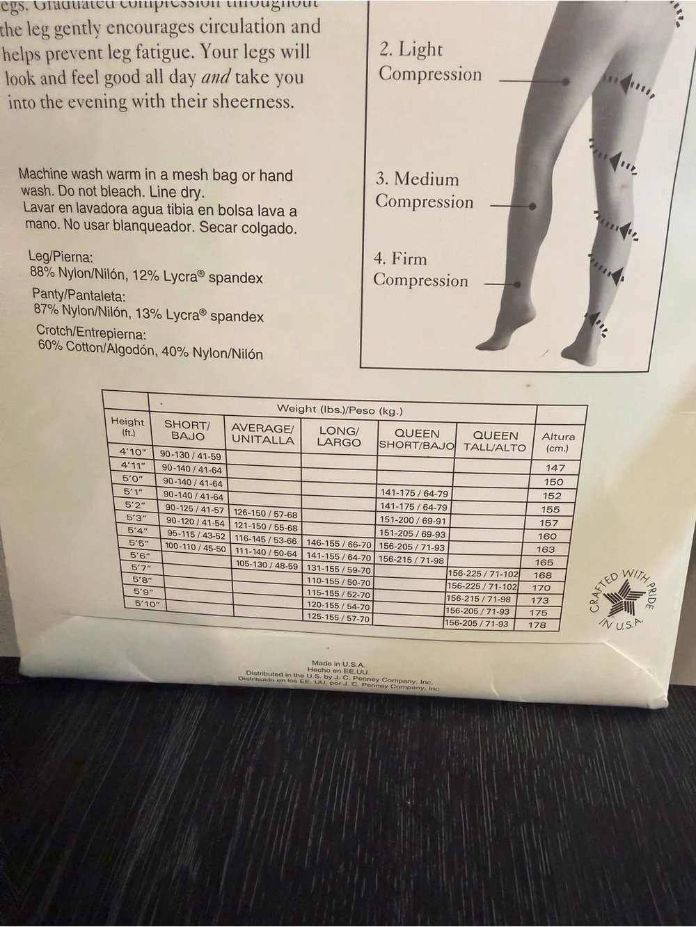 Vintage Worthington Sheer Caress 20 Denier Navy Pantyhose NOS Queen Short